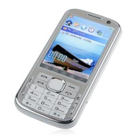 N100 TV Phone Dual Band Dual SIM Card Dual Camera Bluetooth FM 3.2 Inch Touch Screen- White