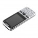 303 TV Phone Dual Band Dual SIM Card Bluetooth FM 2.6 Inch- Silver & Black