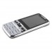 303 TV Phone Dual Band Dual SIM Card Bluetooth FM 2.6 Inch- Silver & Black