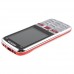 303 TV Phone Dual Band Dual SIM Card Bluetooth FM 2.6 Inch- Silver & Red