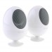 2pcs Egg Shaped Mini Digital Speaker 3.5mm Audio Port