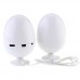 2pcs Egg Shaped Mini Digital Speaker 3.5mm Audio Port