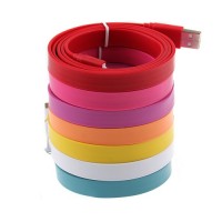 USB 2.0 to Micro USB  Cable  Adapter Data Charger Flat Cable  8 Colors