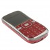 K888 Phone Dual Band Dual SIM Card Running LED FM Bluetooth Camera- Red