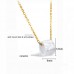 Fashion White Ceramic Bead Pendant Necklace