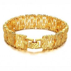 Fashion 18K Gold Plate Wide Bracelet Bangle Jewelry