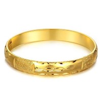 Fashion 18K Gold Plate Wide Bracelet Bangle Jewelry