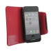 Good Quality 2450mAh External Battery Flip Leather Charger Power Case for iPhone 4/4S  2 Colors