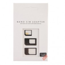 Nano SIM Adapter Kit for iPhone 5/4/4S Black