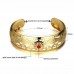 Fashion Rhinestone Decor 18K Gold Plate Bracelet Bangle