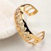 Fashion Rhinestone Decor 18K Gold Plate Bracelet Bangle