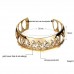 Fashion Rhinestone Decor 18K Gold Plate Bracelet Bangle