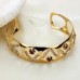 Fashion Rhinestone Decor 18K Gold Plate Bracelet Bangle