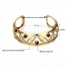 Fashion Rhinestone Decor 18K Gold Plate Bracelet Bangle