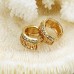 Fashion Rhinestone Decor 18K Gold Plate Earring