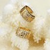 Fashion Rhinestone Decor 18K Gold Plate Earring