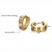 Fashion Colorful Rhinestone Decor 18K Gold Plate Earring