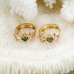 Fashion Colorful Rhinestone Decor 18K Gold Plate Earring