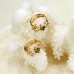 Fashion Colorful Rhinestone Decor 18K Gold Plate Earring