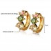 Fashion Colorful Rhinestone Decor 18K Gold Plate Earring