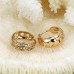 Fashion Rhinestone Decor 18K Gold Plate Earring