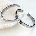 Fashion Rhinestone Decor Titanium Steel Couple Bracelet Bangle