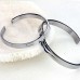 Fashion Rhinestone Decor Titanium Steel Couple Bracelet Bangle