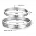 Fashion Rhinestone Decor Titanium Steel Couple Bracelet Bangle