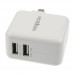 Wopow Dual USB Power Adapter US Plug 100-240V