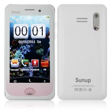 Y222 Phone Dual Band Dual SIM Card Dual Camera FM Bluetooth 3.7 Inch Touch Screen- White