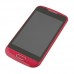 S939 TV Phone Dual Band Dual SIM Card Dual Camera Bluetooth 4.0 Inch Touch Screen- Red