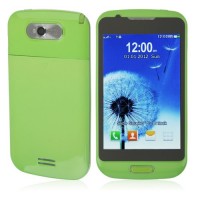 S939 TV Phone Dual Band Dual SIM Card Dual Camera Bluetooth 4.0 Inch Touch Screen- Green