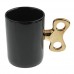 Novelty Ceramic Coffee Tea Mug Cup Golden Handle