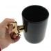 Novelty Ceramic Coffee Tea Mug Cup Golden Handle