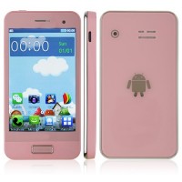 S9500 Phone Dual Band Dual SIM Card Dual Camera Bluetooth 3.5 Inch Touch Screen- Pink