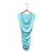 Fashion Short Sleeve Cowl Neck Slim Dress
