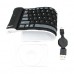 Mini Foldable Bluetooth Keyboard Wireless Silicone Rechargeable 2.4GHz