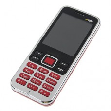 3322+ Quad Band Mobile Phone Dual SIM Card 2.2 Inch Bluetooth Camera - Red