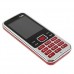 3322+ Quad Band Mobile Phone Dual SIM Card 2.2 Inch Bluetooth Camera - Red