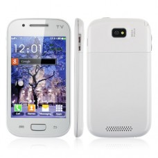 9230 TV Phone Dual Band Dual SIM Card Dual Camera Bluetooth 4.0 Inch Touch Screen- White