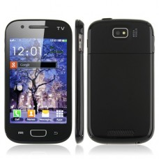 9230 TV Phone Dual Band Dual SIM Card Dual Camera Bluetooth 4.0 Inch Touch Screen- Black