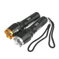 SA-813 Adjustable Focus LED Flashlight Zoomable LED Waterproof Camping Hiking Torch  2 Colors