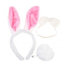 Halloween Costume Cute Rabbit Hair Hoop Tail Bow Tie