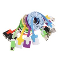 1.5M Flat Slim High Speed USB 2.0 A Male to Female Adapter Extension Cable 6 Colors