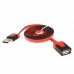 1.5M Flat Slim High Speed USB 2.0 A Male to Female Adapter Extension Cable 6 Colors