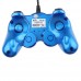 USB Double Shock 2 Game Controller PC Joypad -Blue