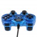 USB Double Shock 2 Game Controller PC Joypad -Blue