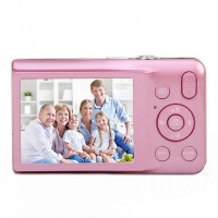 DC-V100 2.7" Screen Max 15MP 5X Option Zoom Digital Camera - Pink