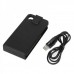 2200mAh Rechargeable External Battery Case For iPhone 4/4S - Black