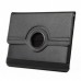 Protective 360 Degree Rotation PU Leather Case for The New iPad - Black